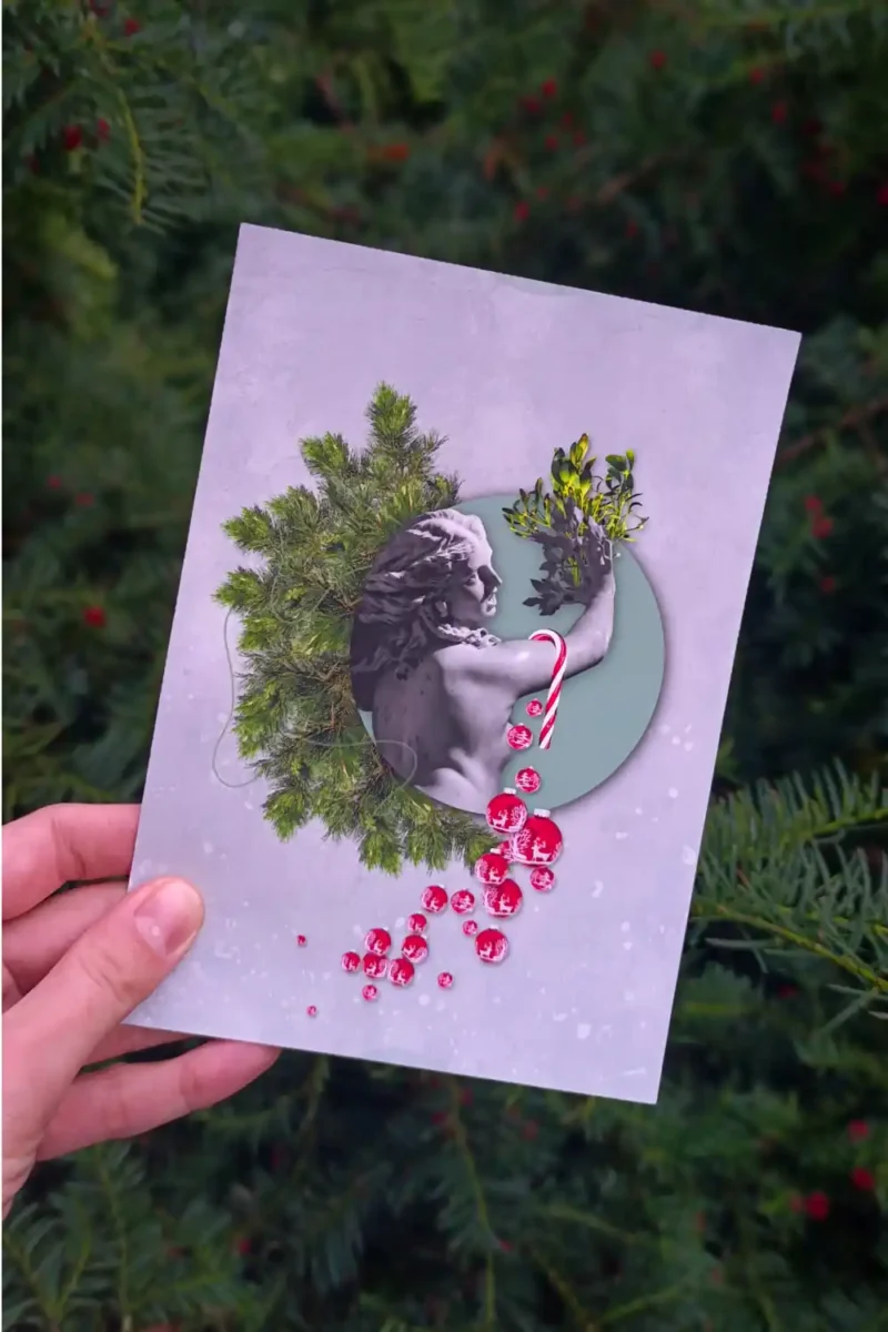Plakaty świąteczne – Mistletoe Kisses – zfragmentowpl