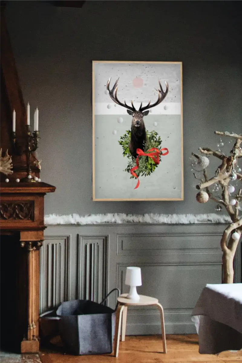 Plakaty świąteczne – Reindeer Day – zfragmentowpl